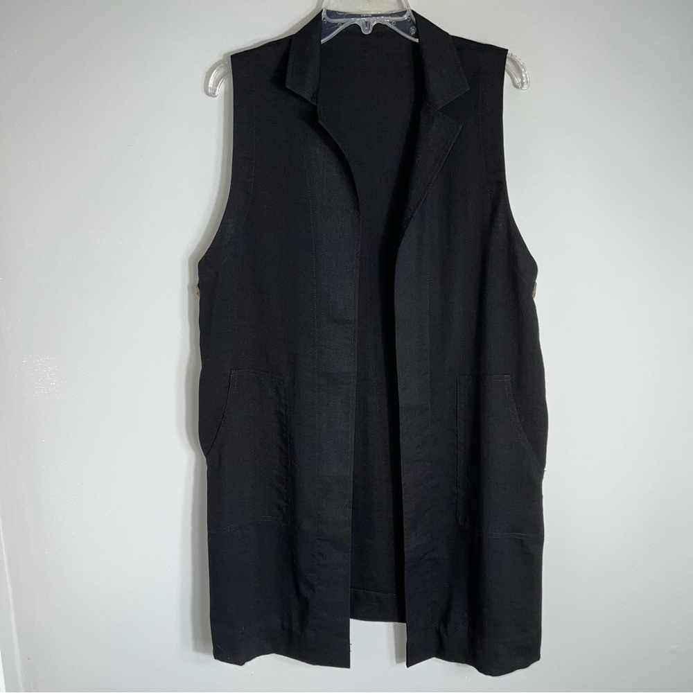 Fridaze Linen Redefined Open Front Sleeveless Lin… - image 2